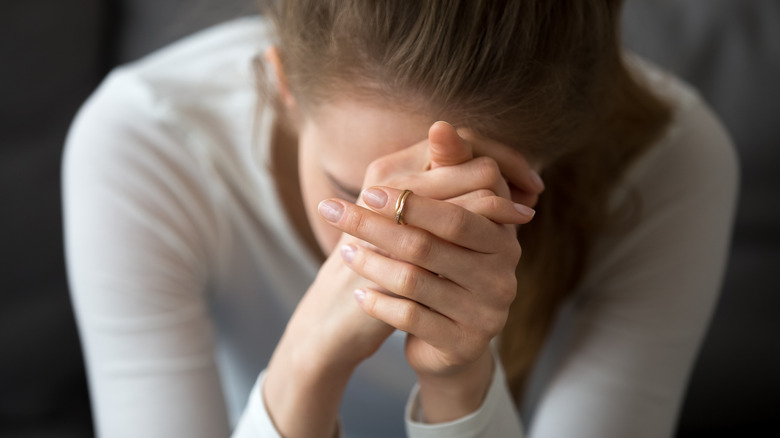 Depressed young woman