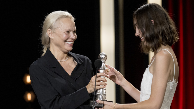 Pamela Anderson Sofia Coppola receiving award