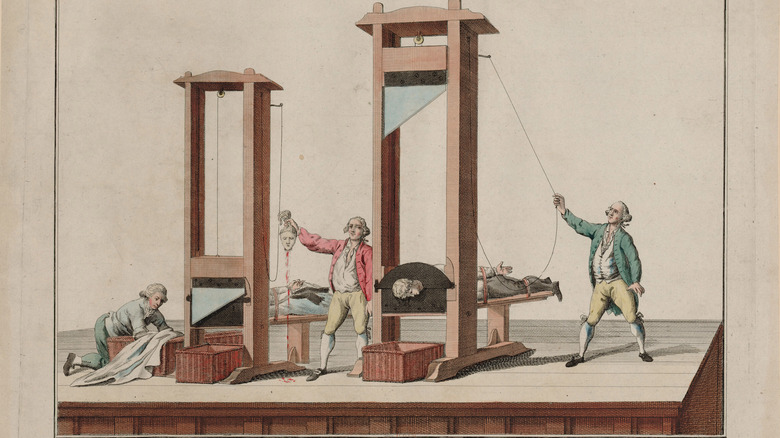 drawing of guillotine execution