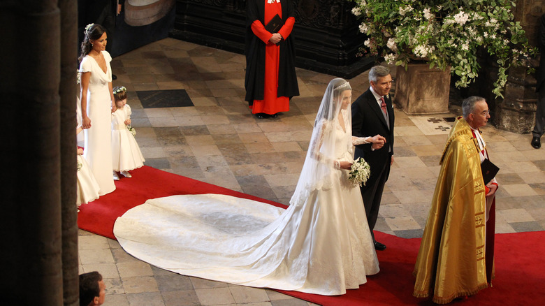 Kate Middleton in her wedding dress