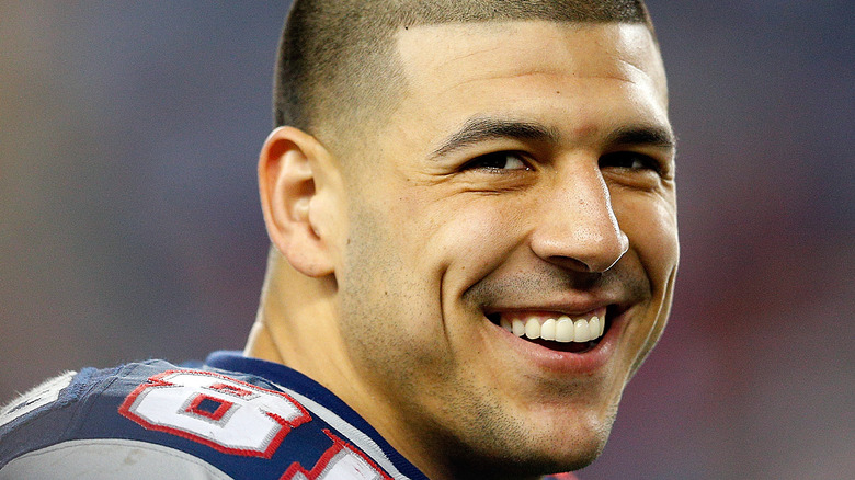 Aaron Hernandez smiling