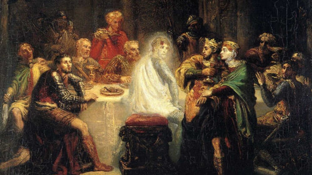 A painting of the ghost of Banquo from Macbeth, created from 1854-1855 