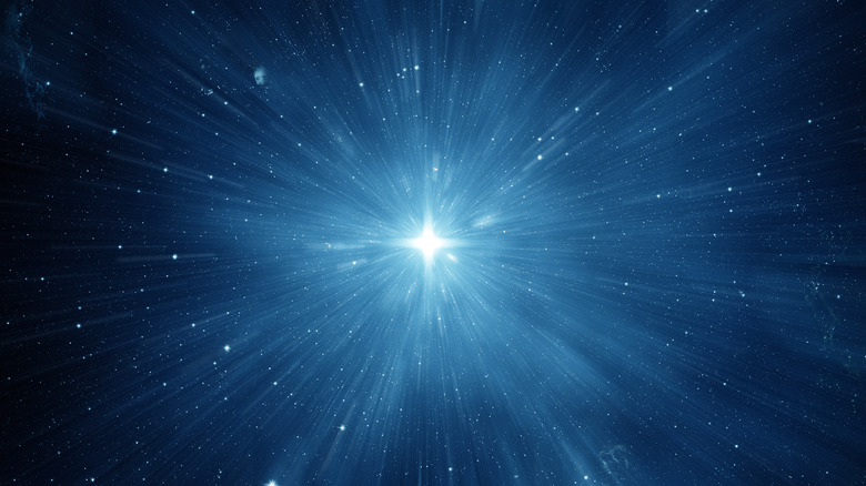 Artist concept of a blue star