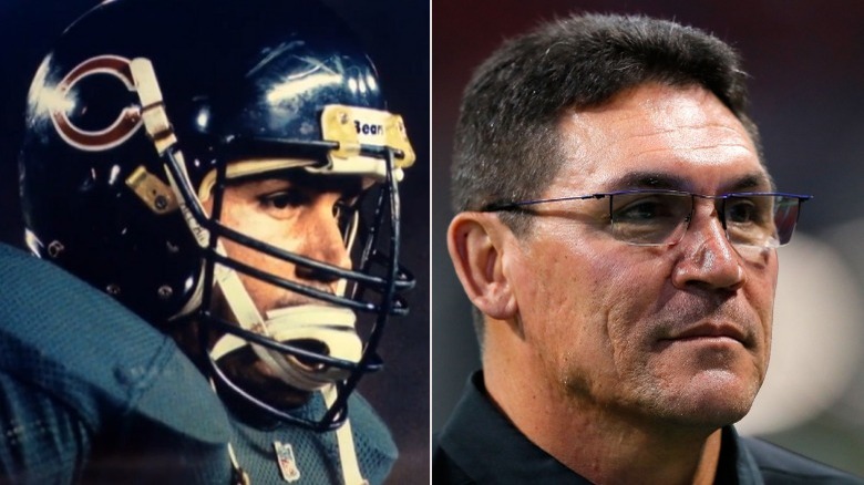 Ron Rivera '85 bears and posing