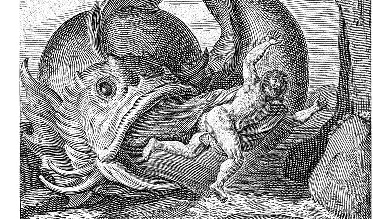 Whale expelling jonah