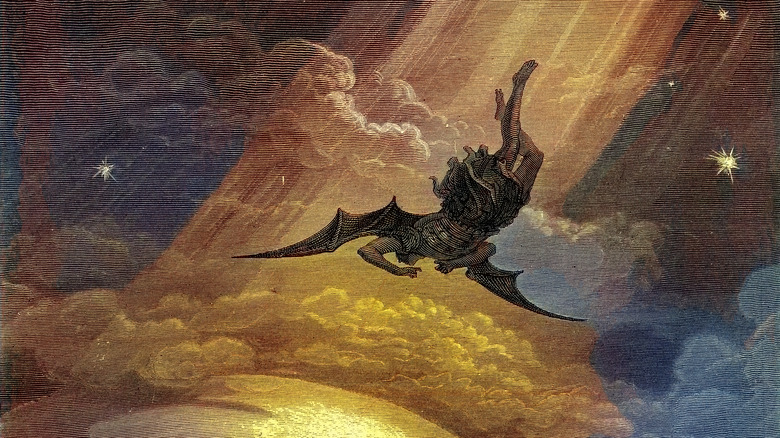 The Devil being cast to Earth in Gustave Dore illustartion