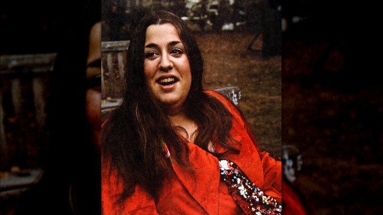 Cass Elliot red dress talking