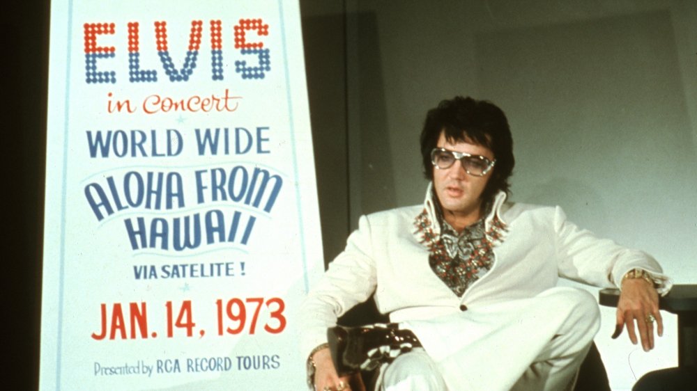 Elvis at a press conference in 1973