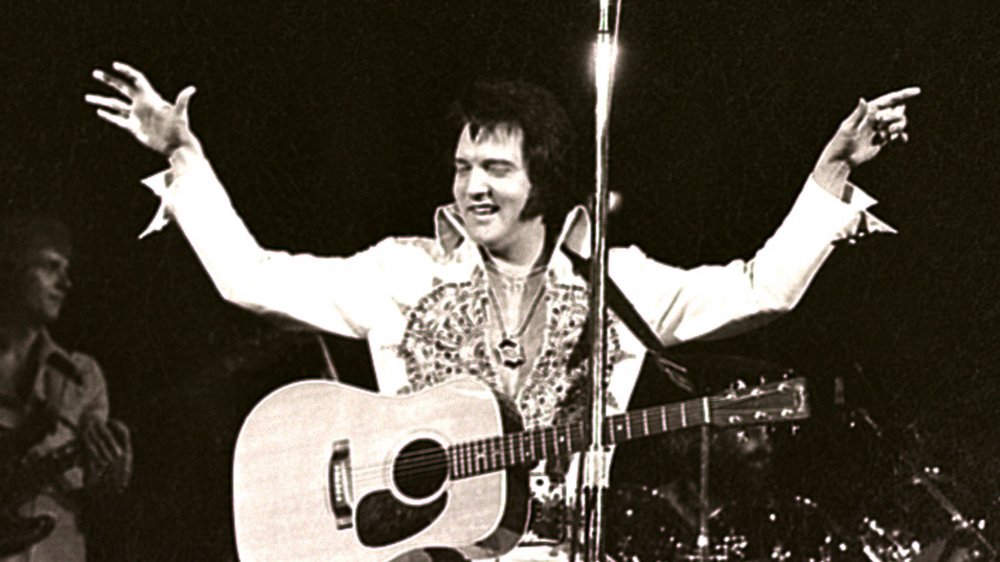 Elvis performing in 1977