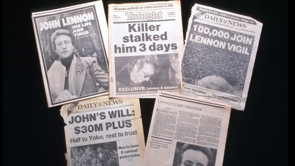 John Lennon murder newspaper headlines