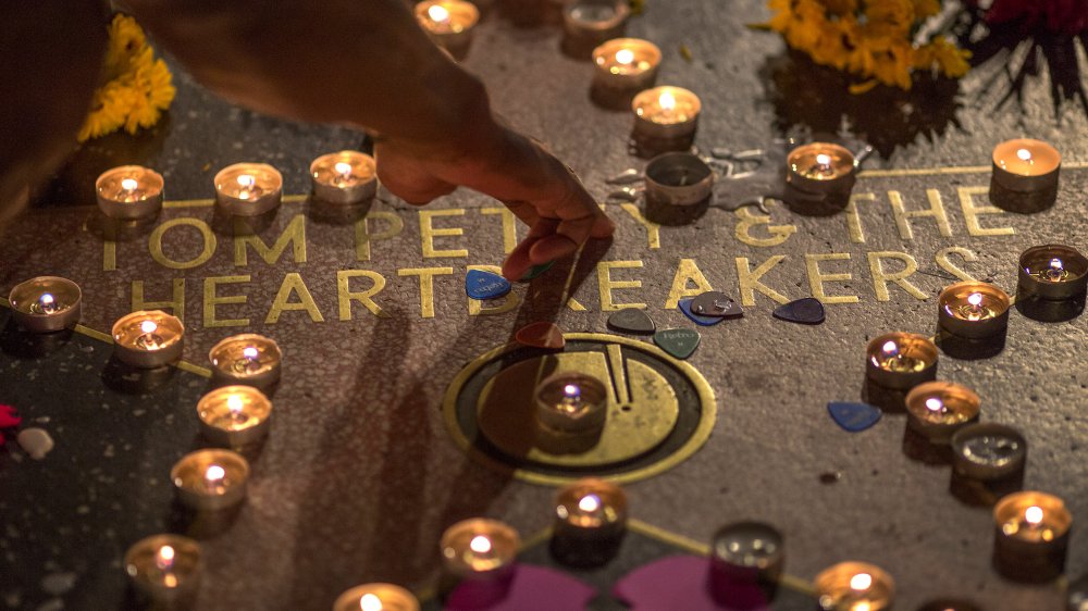 Tom Petty Walk of Fame Star with candles