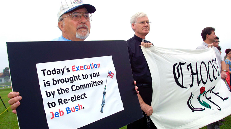 protesters against Wuornos's execution