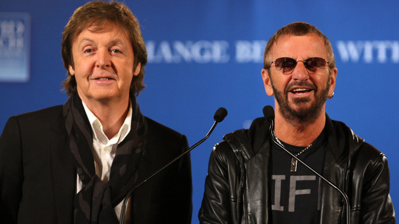 Paul McCartney and Ringo Starr smiling