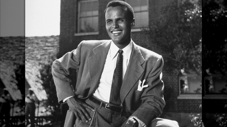 Harry Belafonte hands on hips