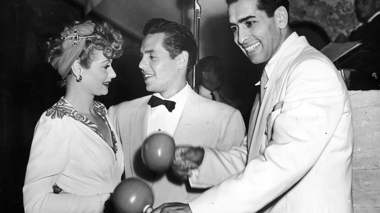 Lucille Ball, Desi Arnaz, onstage Copacabana