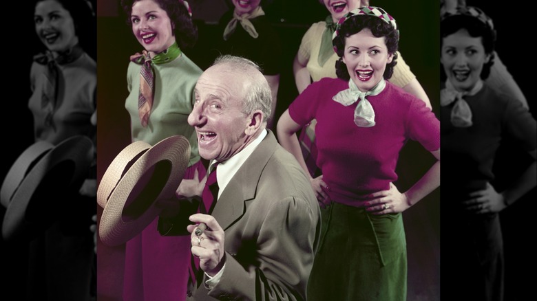 Jimmy Durante singing with cigar