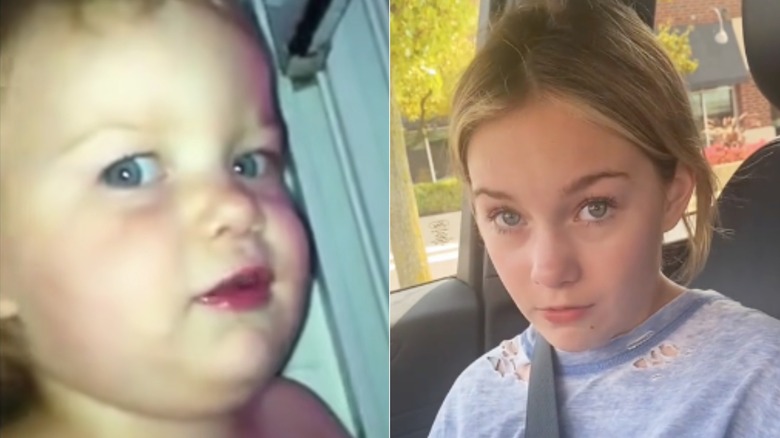 Ava Ryan as a baby and teenager