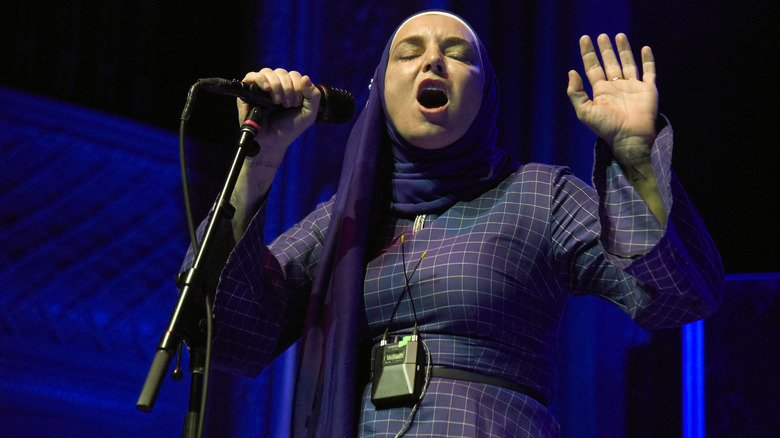 Sinead O'Connor performing in 2020