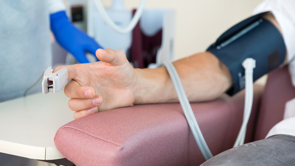 Patient receiving medical treatment