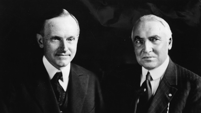 Calvin Coolidge and Warren Harding