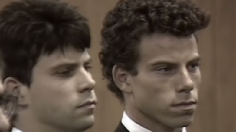 Close up Menendez brothers faces