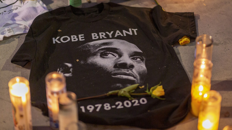 Kobe shirt rests in memorial