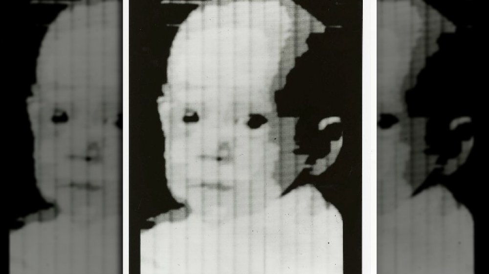 One of the first scanned images. Produced by NIST in 1957, the image shows Walden Kirsch, son of the leader of the team that developed the image scanner, 1957