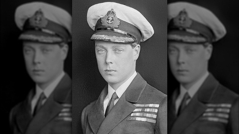 Official portrait of Edward VIII wearing his naval uniform in 1920