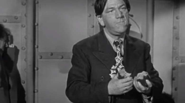 Shemp Howard on a boat