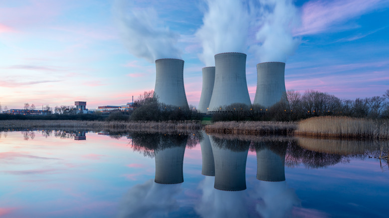 Nuclear reactor stands by water