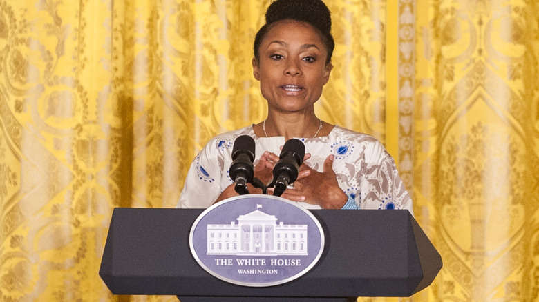 Dominique Dawes at the White House