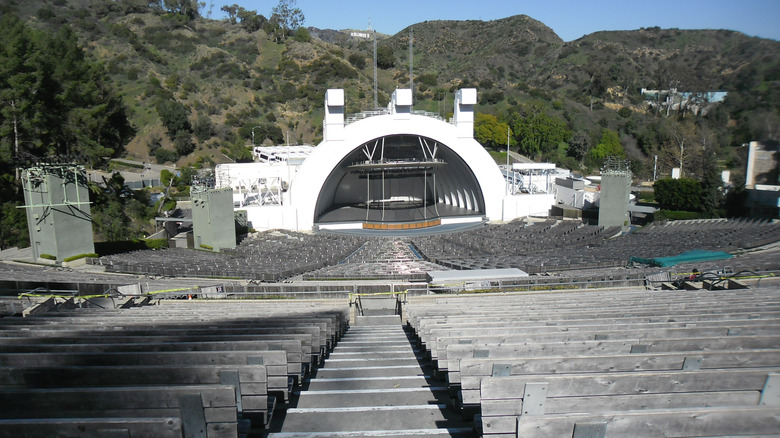 An empty Hollywood Bowl in Los Angeles