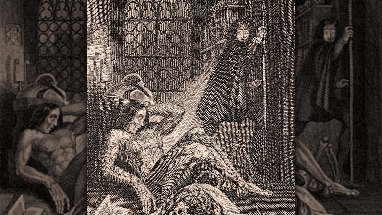 "Frankenstein" frontispiece from 1831 edition