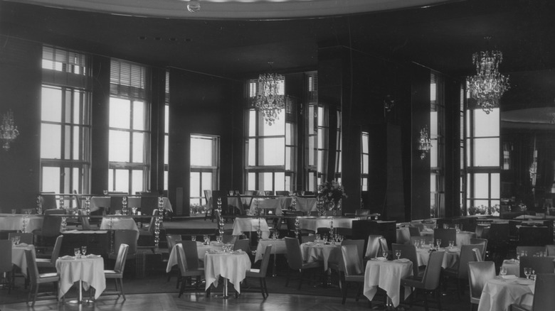 The two story windows at the Rainbow Room