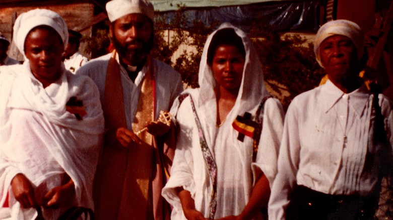 Ethiopian orthodox church members Marleys funeral