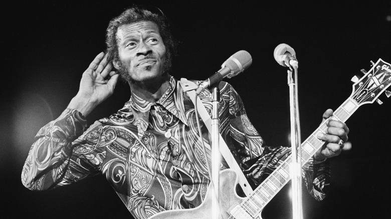 Chuck Berry hand to ear