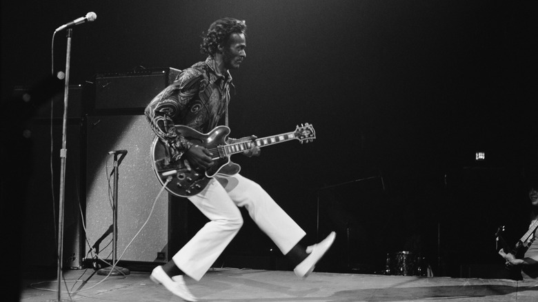 Photo of Chuck Berry on stage