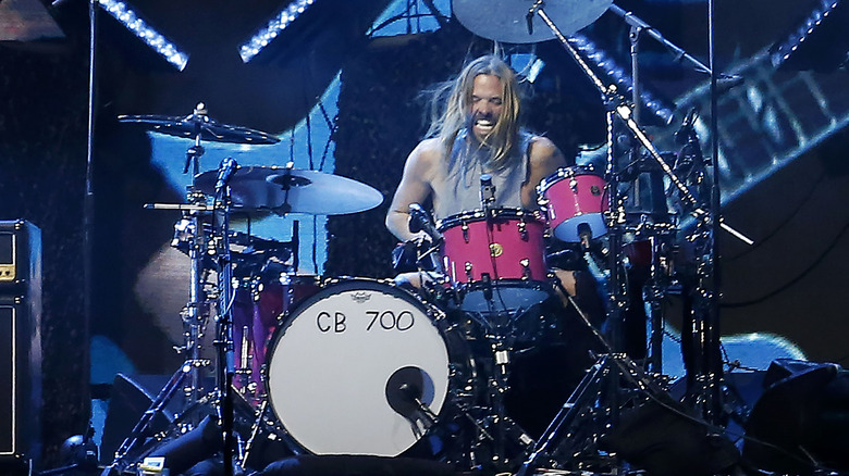 Taylor Hawkins on the drums