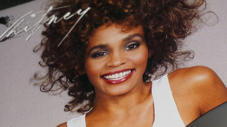 Whitney Houston on an album cover