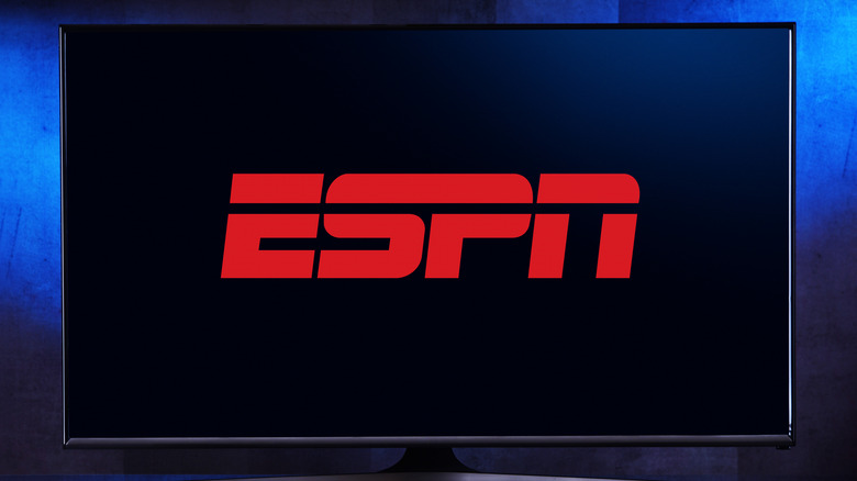 TV screen with ESPN logo