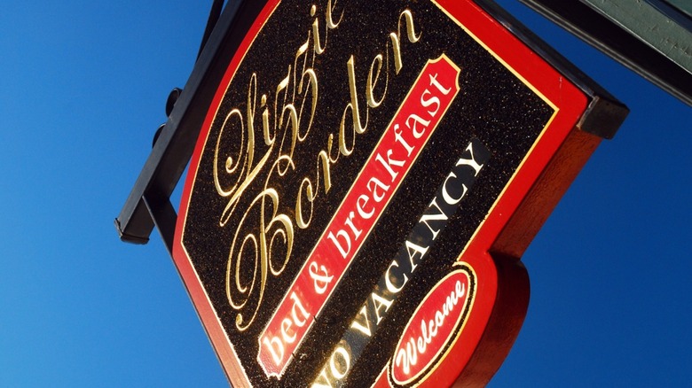 Lizzie Borden house sign