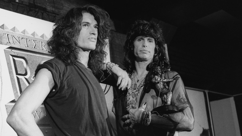 Joe Perry and Steven Tyler at event