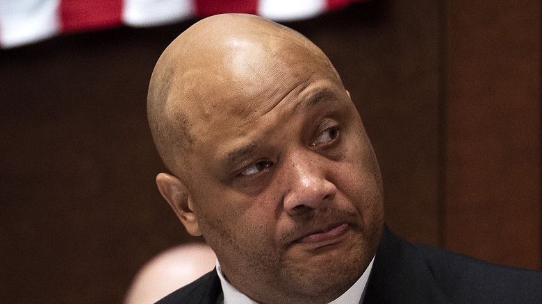 André Carson looking to the side