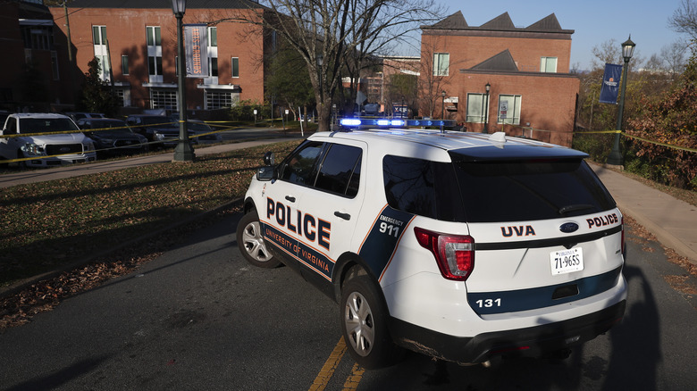 Police car at UVA scene