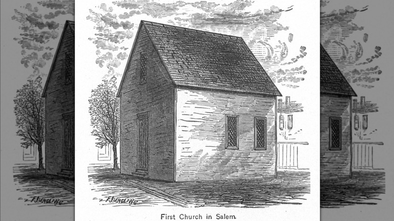 illustration of first church in Salem