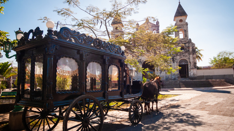 black funeral carriage