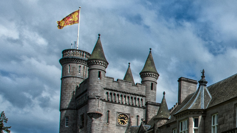 Royal standard at Balmoral Castle