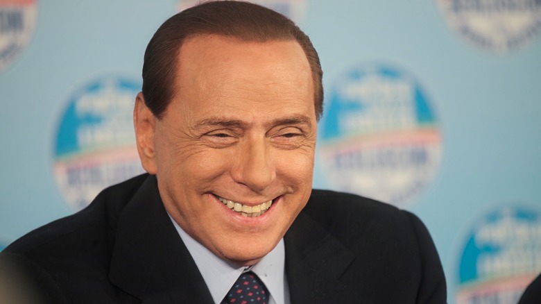 Silvio Berlusconi grinning