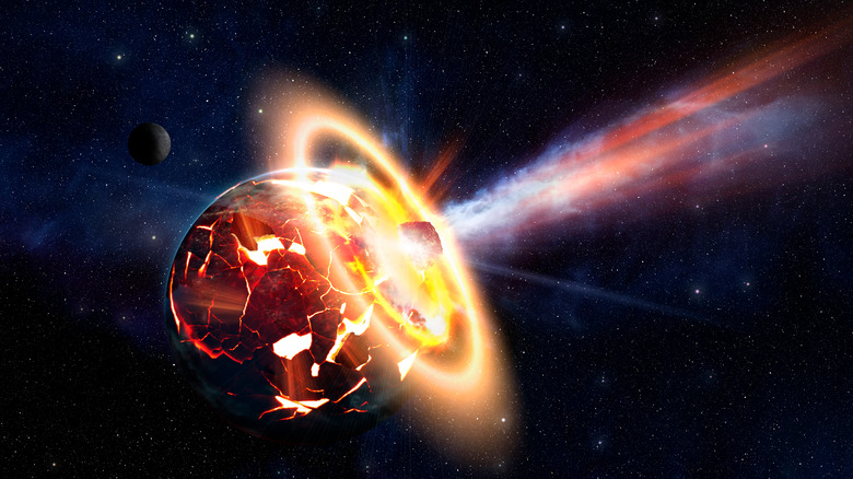 Earth destroyed asteroid