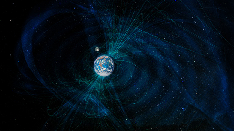 Earth magnetic field lines